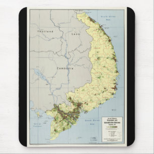 南ベトナムの地図1972年9月 マウスパッド