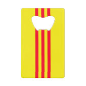 南ベトナムの旗 クレジットカード栓抜き (正面)