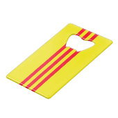 南ベトナムの旗 クレジットカード栓抜き (正面アングル)