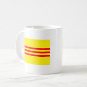 南ベトナムの旗 コーヒーマグカップ (正面左)