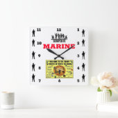 南ベトナムの日当たりの良い熱帯へようこそ スクエア壁時計 (ホーム)