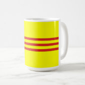 南ベトナムの民族の旗 コーヒーマグカップ (正面右)