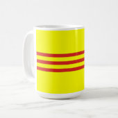 南ベトナムの民族の旗 コーヒーマグカップ (正面左)