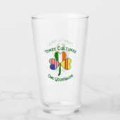 南ベトナム系のアイルランド人アメリカンフラッグ シャムロック タンブラーグラス (裏面)