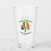 南ベトナム系のアイルランド人アメリカンフラッグ シャムロック タンブラーグラス (正面)