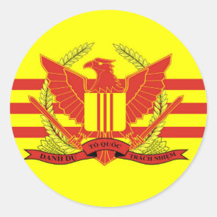 南ベトナム軍隊国旗 ラウンドシール