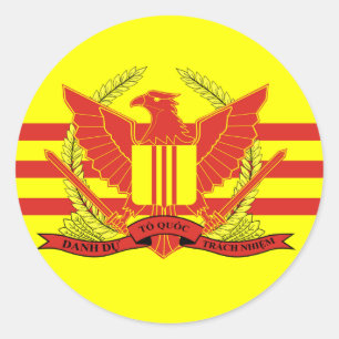 南ベトナム軍隊国旗 ラウンドシール