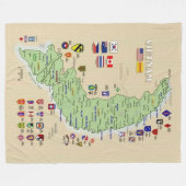 南ベトナム フリースブランケット (正面(横))