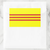 南ベトナム*国旗のシール 長方形シール (バッグ)