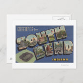 南ベンド、インディアナ – ラージレターシーン ポストカード (正面/裏面)