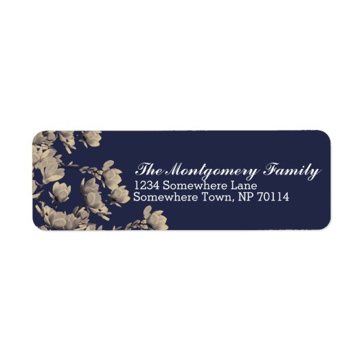 南ベージュマグノリアス&ミッドナイトブルー ラベル (正面)