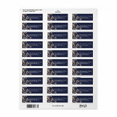 南ベージュマグノリアス&ミッドナイトブルー ラベル (フルシート)