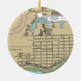 南ボストン図 セラミックオーナメント
