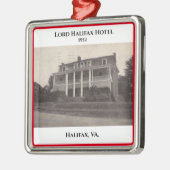 南ボストン、VA。クリスマスメタルオーナメント メタルオーナメント (左)