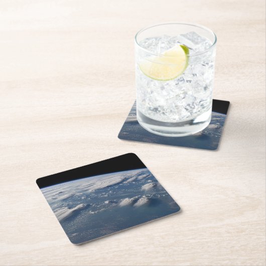 南ボルネオに地球の雷頭状雲。 スクエアペーパーコースター (インサイチュ)