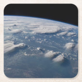 南ボルネオに地球の雷頭状雲。 スクエアペーパーコースター (正面)