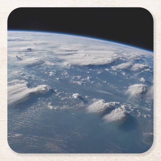 南ボルネオに地球の雷頭状雲。 スクエアペーパーコースター (正面)