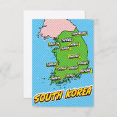 南ポップ・アートの国図解入りの、写真付きのの地図 エンクロージャーカード (正面/裏面)