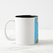 南ポップ・アートの国図解入りの、写真付きのの地図 ツートーンマグカップ (左)
