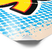 南ポップ・アートの国図解入りの、写真付きのの地図 フォトプリント            (角)