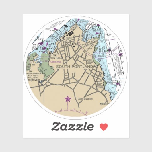 南ポートランドMEグラフ シール (シート)