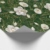 南マグノリアエレガントスアールヌーボー模様 ラッピングペーパー (角)