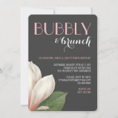 南マグノリアバブーブリーブランチ |グレーアイボリーブラック 招待状 (正面)