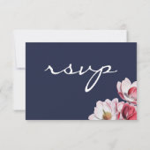 南マグノリア結婚のミッドナイトブルー 出欠カード (裏面)