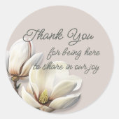 南マグノリア結婚の感謝 ラウンドシール (正面)