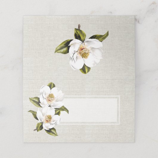 南マグノリア結婚の折り畳み座席表 プレイスカード (外部開封)