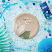 南マグノリア結婚の花 |アンティーク赤面 ペーパープレート (パーティー)