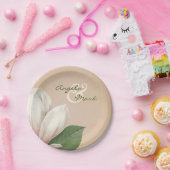 南マグノリア結婚の花 |アンティーク赤面 ペーパープレート (パーティー)