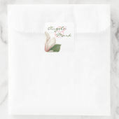 南マグノリア結婚の花 |ピンクと白 スクエアシール (バッグ)