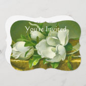 南マグノリア結婚の花 招待状 (正面/裏面)