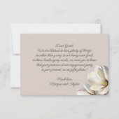 南マグノリア結婚の願い井戸のメッセージ ノートカード (正面)