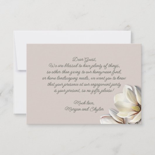 南マグノリア結婚の願い井戸のメッセージ ノートカード (正面)