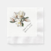南マグノリア結婚花のナプキン 縁ありカクテルナプキン (正面)