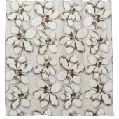 南マグノリア花パターン シャワーカーテン (正面)