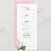 南マグノリア花メニュー | ピンク（白） メニュー (正面/裏面)