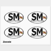 南メリーランドデカール(4セット) 楕円形シール (シート)