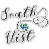 南ユースト国旗のハート、外側のヘブリデス シール (正面)