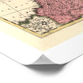 南ヨーロッパと1695年の地図地中海の ポスター (角)