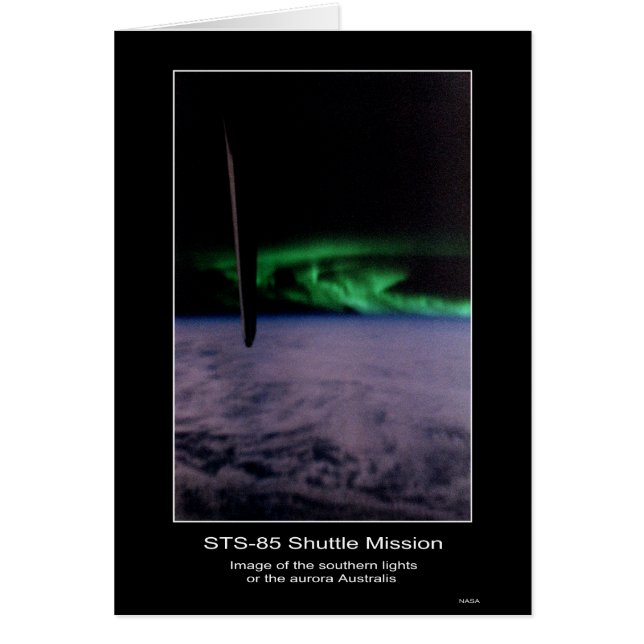 南ライトNASA STSからの南極光 (正面)