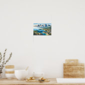 南レイクタホ旅行場所の水色 ポスター (キッチン)