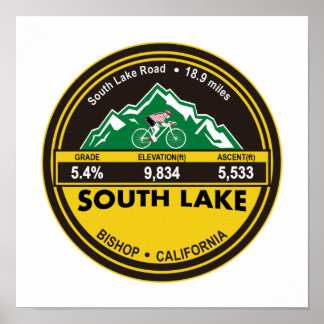 南レイク – ビショップ， CA -"円" ポスター