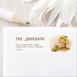 南ロデオニュートラルカウボーイベビー素朴シャワー ラベル