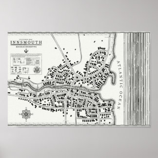 南ヴィンテージ地図 ポスター