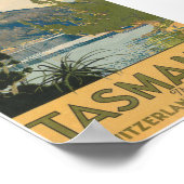 南ヴィンテージ旅行のスイス、タスマニア ポスター (角)
