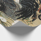 南丹と鶏のイラストレーション（伊藤若冲） ラッピングペーパー (角)