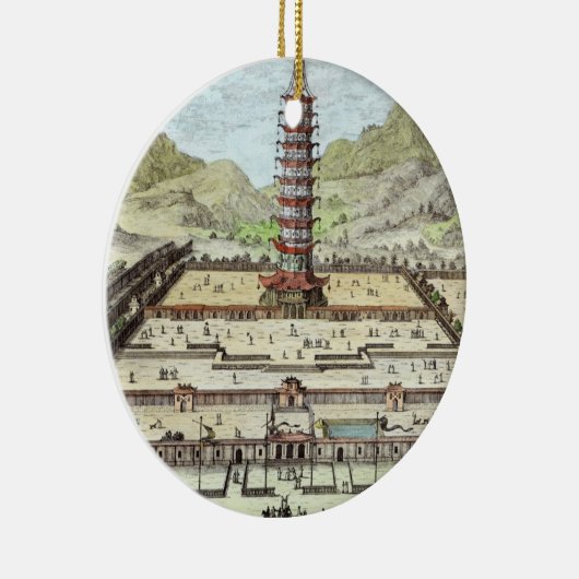 南京の磁器タワーは、「Entからの12をめっきします セラミックオーナメント (右)